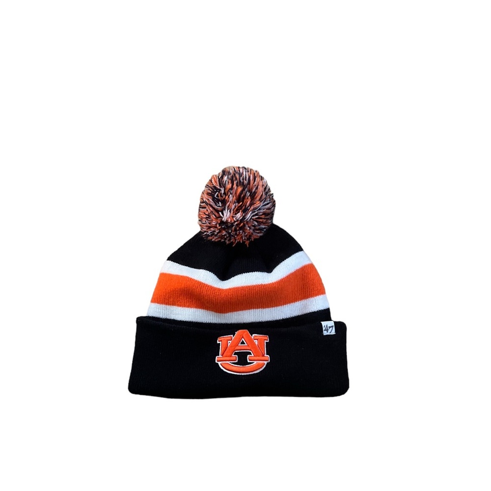 Forty‎ Seven Brand Kids ‘47 Navy Auburn Tigers Cuffed Knit Hat Beanie with Pom